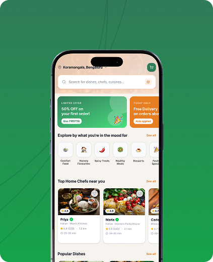 Preview of the ChefOM app for food lovers