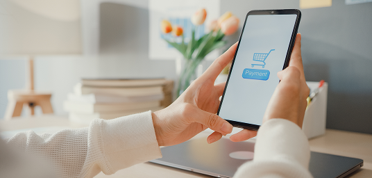 Placing an order on a mobile phone